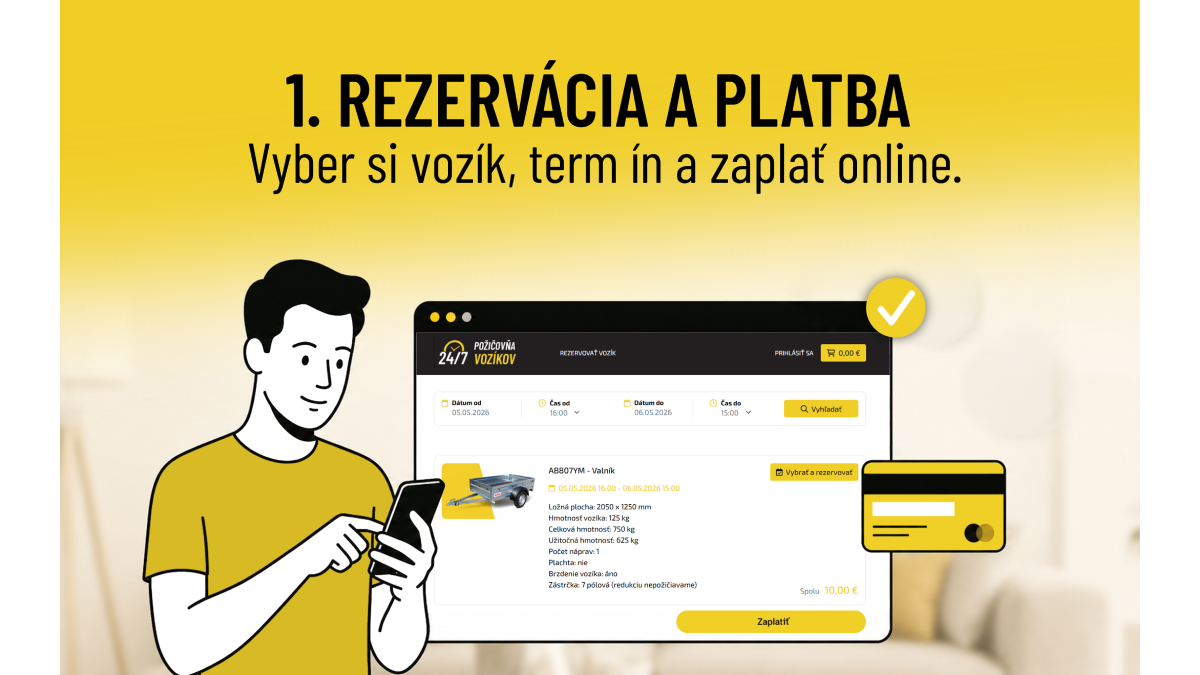 Krok 1 - Rezervácia a platba